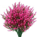 32 Bundles Artificial Flowers Fake Plants Outdoor UV Resistant Plastic Flower